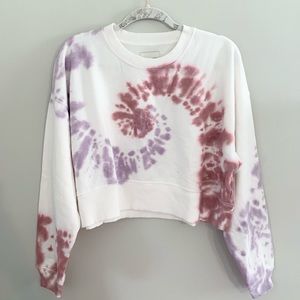 NWT Tie Dye Cropped American Eagle Sweatshirt